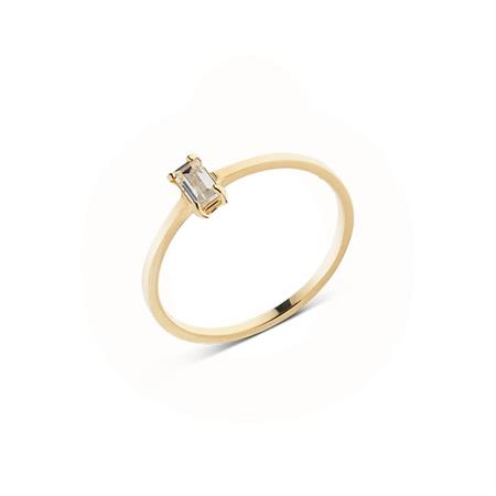 Vibholm GULD - Ring med baguette sten - 9 karat guld ST46829